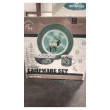 12 PC ELK THEME DINNERWARE W/ BOX