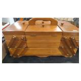 WOOD ADJUSTABLE  SEWING BOX