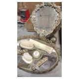 FRENCH STYLE SILVER-PLATED TOILETRY ITEMS
