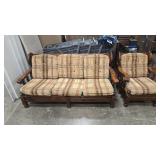 APOLLSTERED COUCH & CHAIR