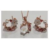 925 ROSE TONE PINK RED PEARL COLOR & SHELL