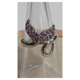 925 AMETHYST COLOR RING