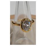 MOISSANITE 925 OVAL 2.0 CT SOLITARE RING GRA CERT