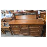 8 DRAWER DRESS AND BEVELED EDGE MIRROR