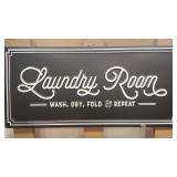 'LAUNDRY ROOM' METAL SIGN