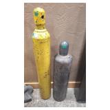 600LB OXYGEN TANK AND 170 LB ACCETYLINE TANK