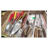 BAKELITE FLATWARE & ANTLER CARVING SET