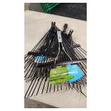 6 METAL LAWN RAKES