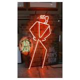 COORS RED LIGHT BIG MANS BEER NEON STYLE LIGHT