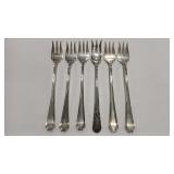 6 - STERLING COCKTAIL FORKS