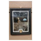 MOON LANDING COMMEM PRINT & TOKEN