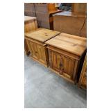 2 WOOD ONE DRAWER ACCENT TABLES