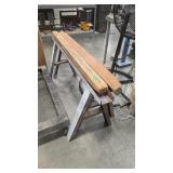 2 HD METAL AND WOOD SAW HORSES