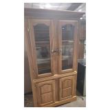 WOOD LIGHTED CORNER HUTCH 37' X 14' X 74'