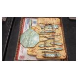 CELLULOID MANICURE SET & HAND MIRROR
