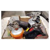 THREE BACKPACK PROPANE STOVES
