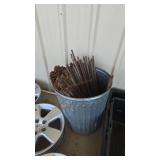GROUP OF METAL LANDSCAPING STAKES