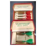 FLEETVILLE BRASS DARTS - MADE IN ENGLAND W/ ORIG