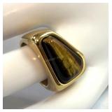 TIGER EYE RING SZ 7
