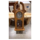 OAK HUBBELL WALL CASE CLOCK 14' X 8' X 35'