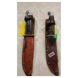 2 WESTERN & WEST CUT KNIVES WITH SHEATHS