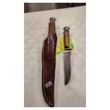 VINTAGE HENLEY & WINGER FIXED BLADE KNIVES