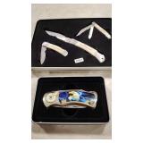 3 PIECE WINCHESTER FOLDING KNIFE SET & EAGLE KNIFE