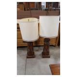 2 MCM WOOD ACCENT LAMPS