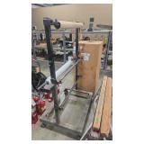 METAL MATERIAL HANDLING CART 4 ROLL HOLDER