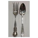 STERLING SPOON AND FORK