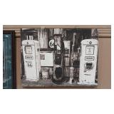 OLD GAS PUMPS WALL CANVAS ART