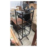 3 TIER GLASS AND METAL SHELF