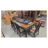 CENTURY FURNITURE CO. ASIAN THEMED TEAK DINING TAB
