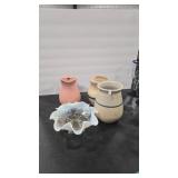POTTERY & MILK GLASS ASSORTMENT