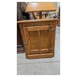 OAK WHITE CLAD REFRIGERATOR REPLICA ACCENT TABLE