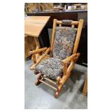 UPHOLSTERED LOG GLIDER CHAIR