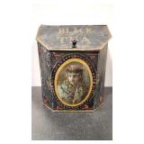 TOLEWARE VICTORIAN ERA TEA TIN