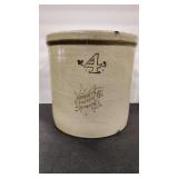 MONMOUTH POTTERY #4 CROCK MONMOUTH IL