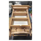 WOOD BREAKFAST TRAY & 3 SHELF WALL SHELF