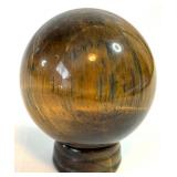 TIGER EYE SPHERE & BASE  186G