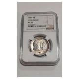 1936 LONG ISLAND TERCENTENARY HALF - SLABBED NGC