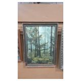 FRAMED VTG FOREST  PRINT