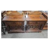 2 WOOD NIGHT STANDS