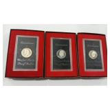 3 - 1971, 1972 & 1974 EISENHOWER PROOF DOLLARS
