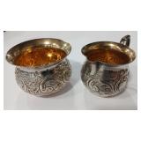 EUROPEAN HALLMARKED CREAM & SUGAR