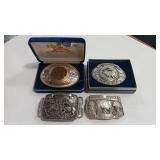 4 - MONTANA THEME BELT BUCKLES