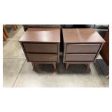2 TWO DRAWER ACCENT TABLES 22' X 17' X 24'