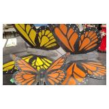 3 - METAL VTG BUTTERFLY WALL MOUNT GARDEN DECOR
