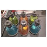 6 DECORATIVE GLASS LANTERNS