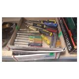 SCREWDRIVERS, SCRAPERS AND ASSORTED PLIERS AND